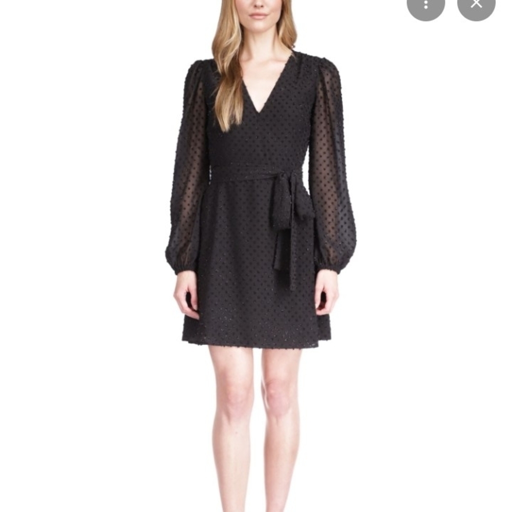 Michael Kors Black Sheer Sleeve Dress